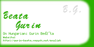 beata gurin business card